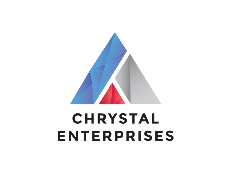 Chrystal Enterprises Logo geometric icon logo mark typography