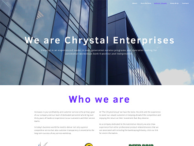 Chrystal Enterprises Website clean flat icons layout ui website