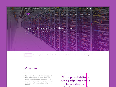 Data Centre Wip computing gradient typography ui ux web design website