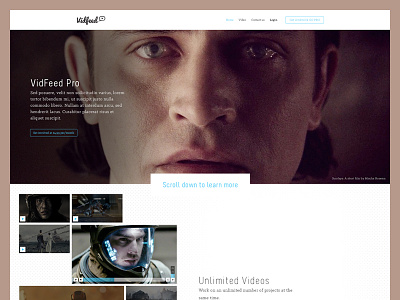 Vidfeed GoPro WIP blue blur brand logo minimal red ui ux video web design website wip