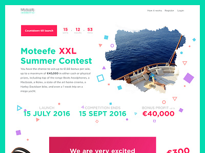 Summer Competition Landing Page competition illustration landing page summer ui ux website