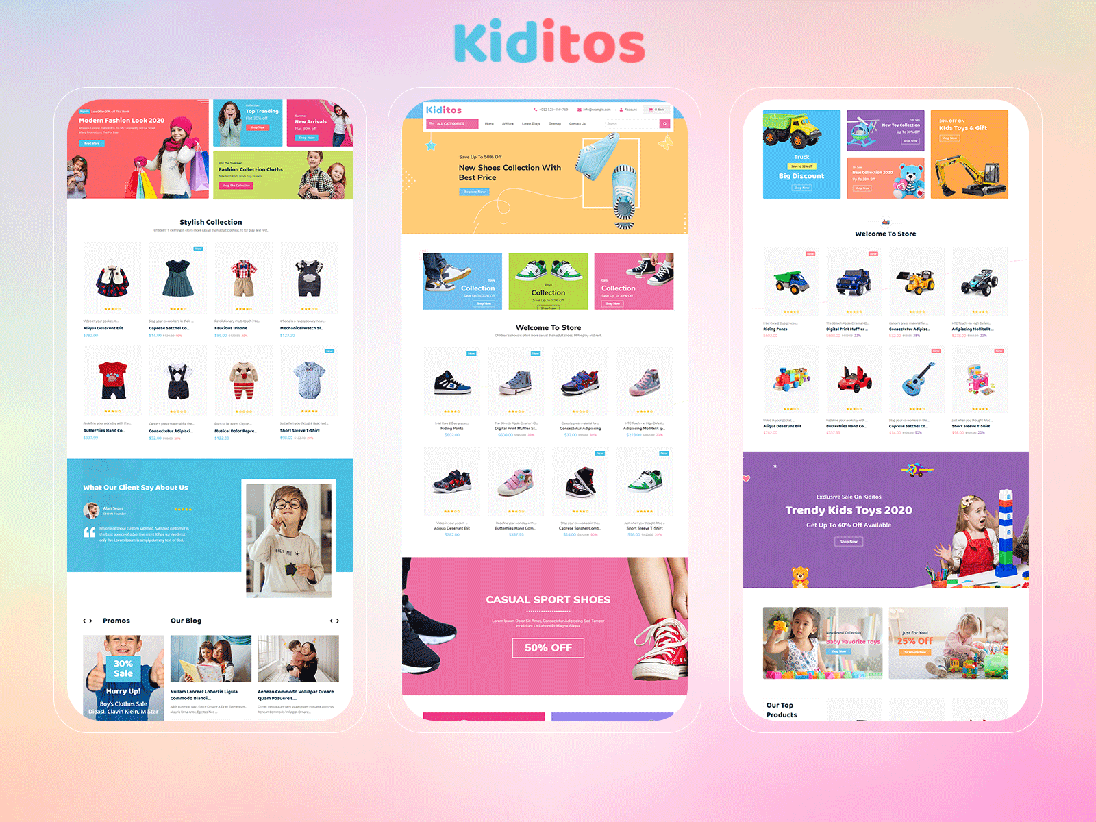 Kiditos - Baby and Kids Multi Store OpenCart Theme blog design business ecommerce design responsive responsive design responsive website ux woocommerce