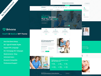 Brivona blog design business corporate creative design doctor healthcare landing page responsive design ui ux woocommerce