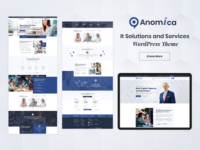 Anomica - IT Solutions and Services WordPress Theme business ecommerce ecommerce design illustration information technology interface responsive responsive design services ux wordpress theme