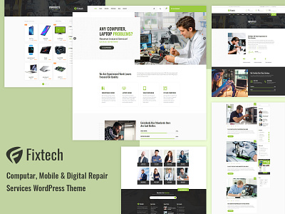 Fixtech - Computer & Mobile Repair Services WordPress Theme corporate responsive design technology woocommerce wordpress blog wordpress design wordpress development wordpress theme work