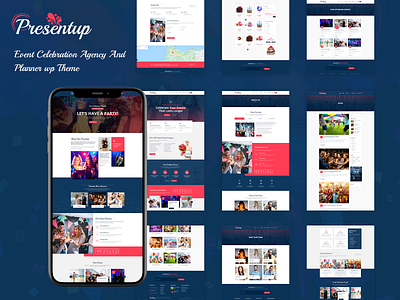 Presentup - Event Planner & Celebrations Management WordPress Th ecommerce ecommerce design event agency management presentation responsive responsive design woocommerce wordpress design wordpress development wordpress theme