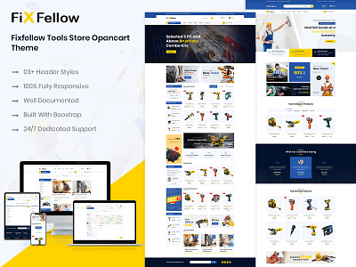 Fixfellow  Tools Store OpenCart Theme