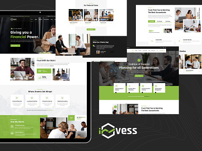 Invess - Accounting & Finance Consulting WordPress Theme ecommerce design illustration responsive design web template woocommerce wordpress development wordpress theme