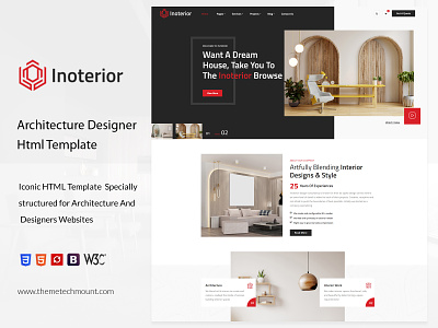 Interior HTML5 Template design graphic design html interior design responsive design ui woocommerce