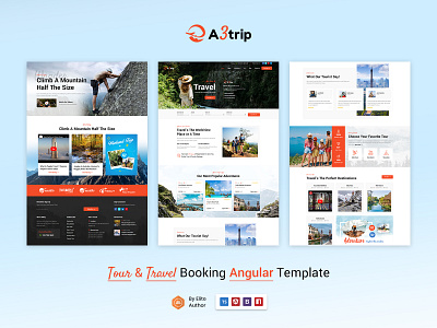 A3trip - Angular 14+ Tour & Travels Template branding business design html responsive responsive design trips management uiux visa agents wordpress wordpress theme wordpressdevelopment