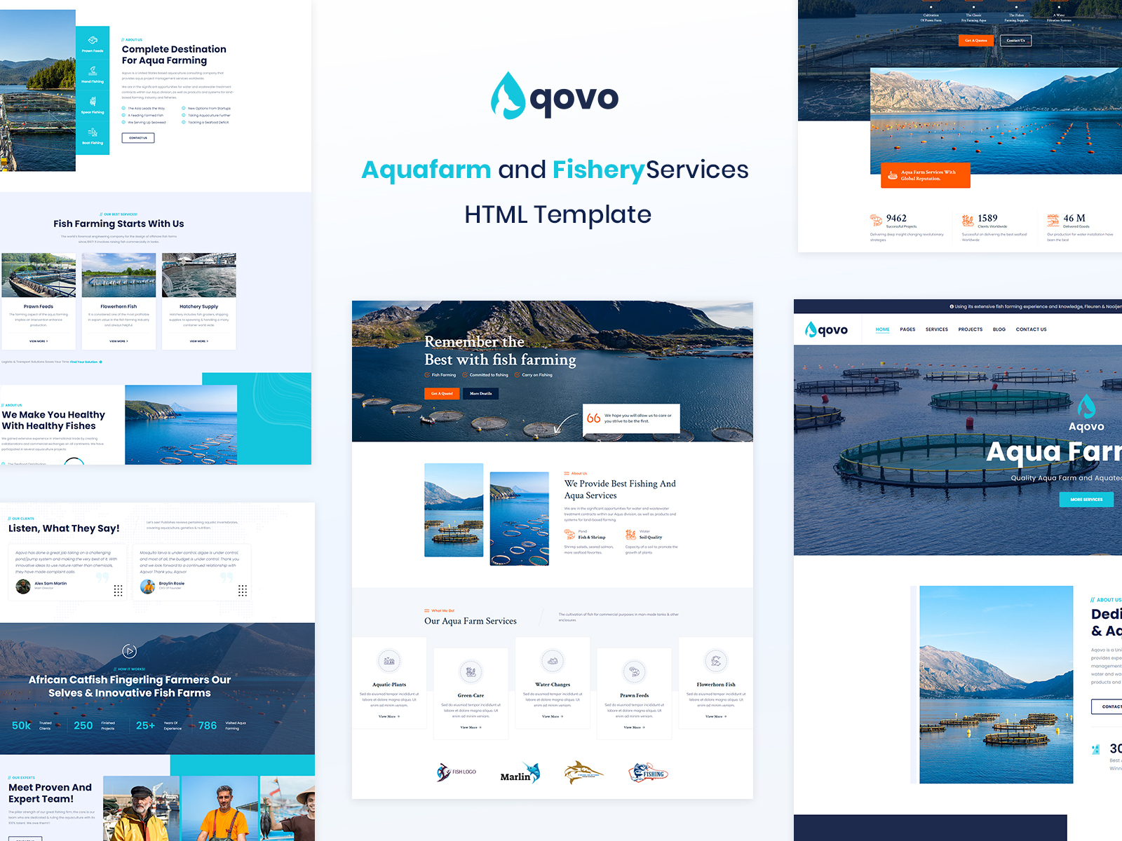 Aqovo - Aqua Farm & Fishery Services HTML Template by Preyan Technosys ...