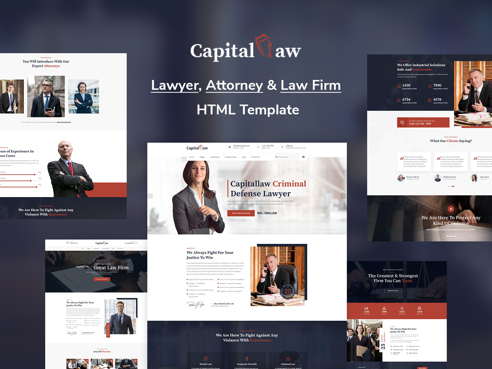 CapitalLaw Lawyers Attorneys and Law Firm HTML Template by Preyan