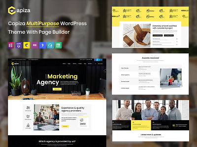 Capiza – Multipurpose Business & Agency WordPress Theme business css html responsive design uiux practices wordpress development wordpress theme