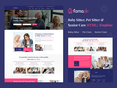 Famado - Multiple Care Services Html Template ecommerce design website template wordpress development wordpress theme