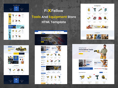 Fixfellow - Tools Store eCommerce HTML Template business ecommerce design responsive design tradesmen tools woocommerce wordpress development wordpress theme