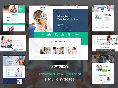 Optrica - Eyecare & Optometrist HTML5 Template business responsive design vision care woocommerce wordpress development wordpress theme