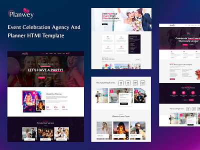 Planwey - Event Planner & Celebrations Management HTML Template ecommerce design html responsive design wedding planner template woocommerce wordpress theme