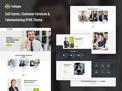 Teliqon - Call Center & Telemarketing HTML Template