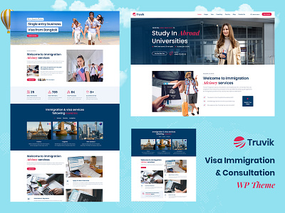 Truvik - Immigration Consulting WordPress Theme business design ecommerce design responsive responsive design travel planner woocommerce wordpress development wordpress theme