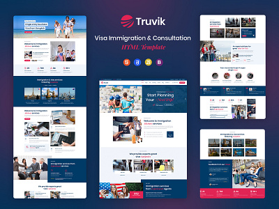 Truvik - Visa immigration Services HTML Template