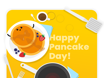 HAPPY PANCAKE DAY! cute illustration pancake vector