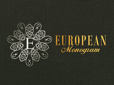 European Monogram branding design elegant icon illustration lettering logo love font type typography