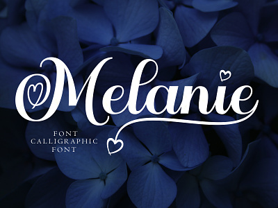 Melanie branding design elegant fun lettering logo love font script type typography