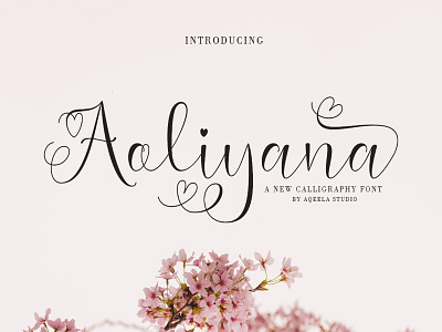 Aoliyana branding design elegant fun lettering logo love font script type typography