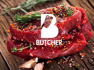 "Butcher" restaurant in Astana branding design food illustration logo typography vector