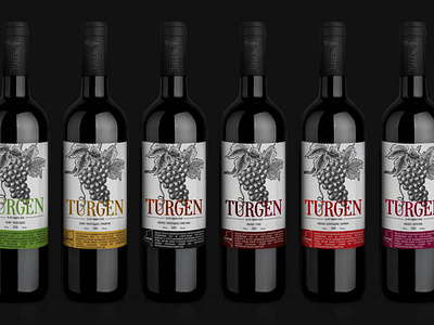 Turgen WINE branding design food logo package package design vector verpackung wine wine label