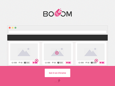 Booom - Landing page better booom chrome dribbble extension landing page