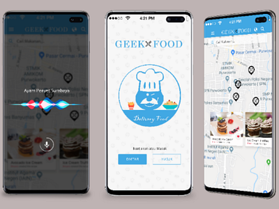 Geek Food UI Design. android mockup ui