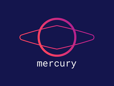 finalized mercury logo brand identity branding challenge coding concept contest creative gradient graphicdesign illustrator logo mercury minimalistic orbit original art rebound vector