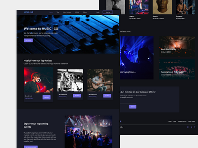 Music Label Homepage Design design ecommerce landingpage music ui uidesign uiux