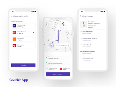 Courier App Design appdesign courier app delivery app design ui uidesign uiux