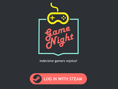 Game Night - Landing Page collaboration gaming interaction design landing page logo design recommender system ui ux design video games