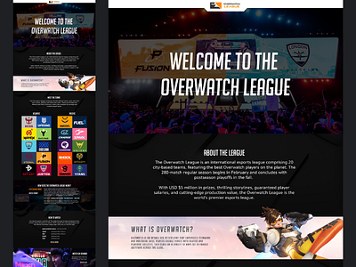 Overwatch League Redesign - About Page