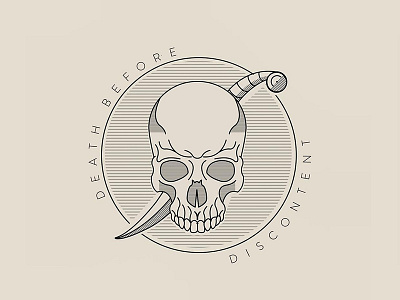 Never Settle atl atlanta death skull vector