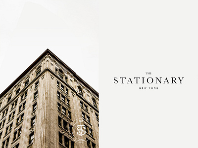 The Stationary identity logo luxury minimal new york ny nyc