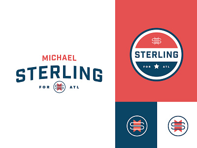 Sterling for ATL atl atlanta campaign georgia identity logo mayor political politics red white and blue
