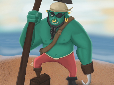 Monster Pirate characters childrens illustration concept art illustraion monster pirates