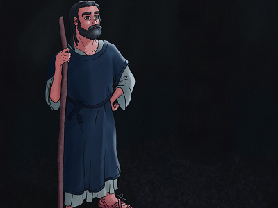 Biblical Man character childrens illustration illustraion moses originalcharater