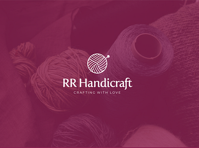 Logo Design for a handicraft shop. artisan branding brocade crafting craftsman crochet embroidery handcrafted handicraft handloom knit logo logo design minimal simple textile unique weave