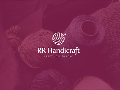 Logo Design for a handicraft shop. artisan branding brocade crafting craftsman crochet embroidery handcrafted handicraft handloom knit logo logo design minimal simple textile unique weave