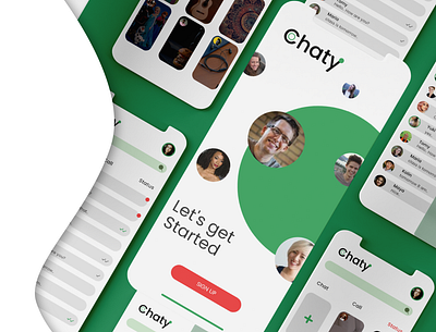 Chatty - UI Design branding graphic design mobile ui uidesign uiux