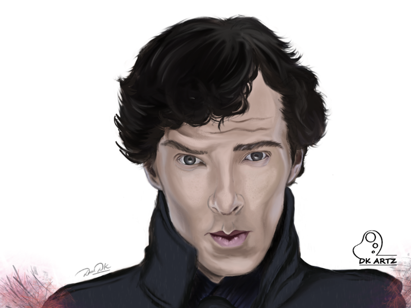 Sherlock Holmes sherlock sketchbook drawings portrait digital art