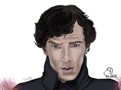 Sherlock Holmes digital art drawings portrait sherlock sketchbook