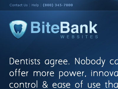 BiteBank Logo/Site app application banner blue photoshop psd website