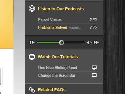 UI Podcast Player app application black media play tutorial