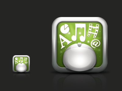 Air Mouse app application green icon mouse white